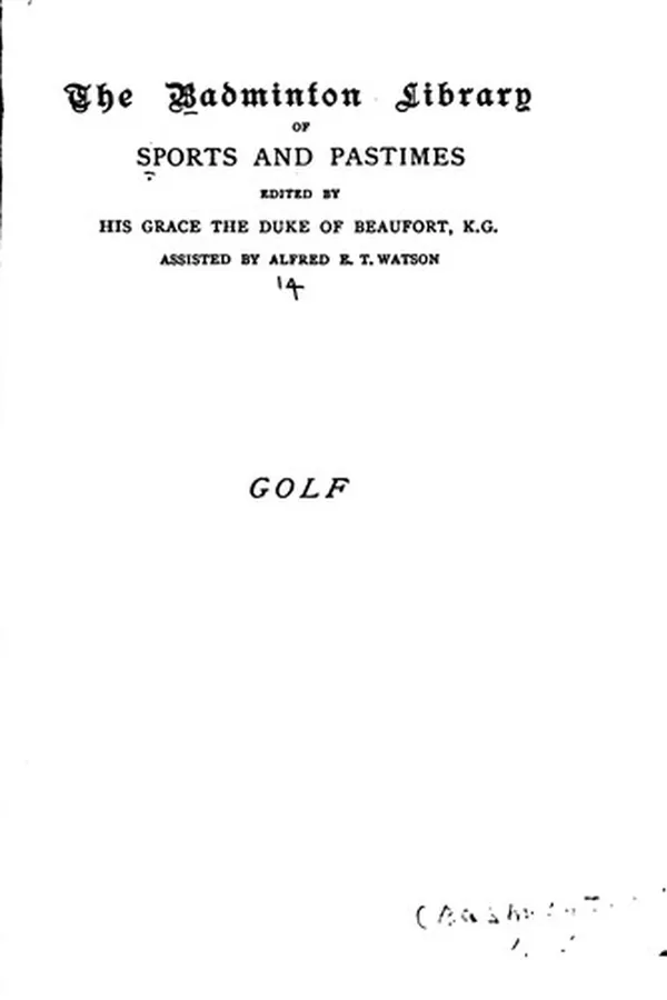 Capa de Badminton Library of Sports and Pastimes