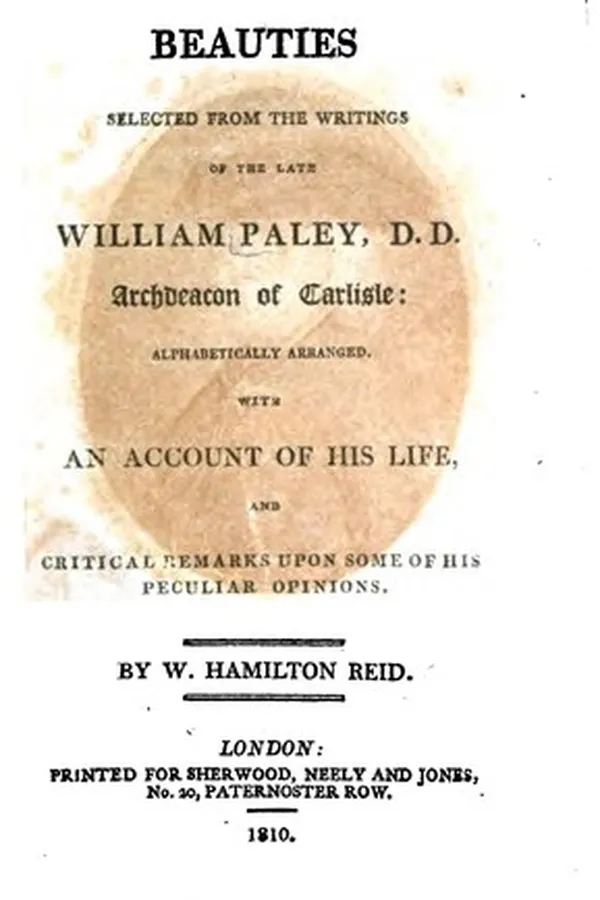Capa de Beauties Selected from the Writings of the Late William Paley, D.D ...