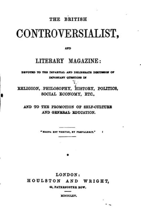 Capa de The British Controversialist and Literary Magazine