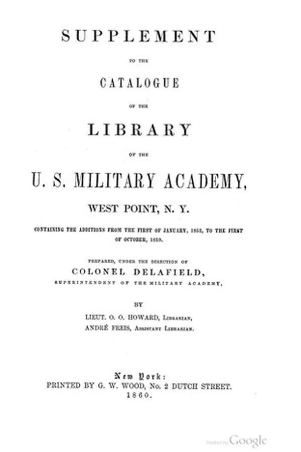 Capa de Catalogue of the Library of the U. S. Military Academy, West Point, N.Y.