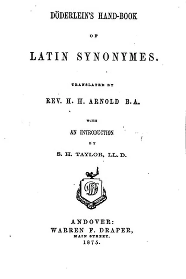 Capa de Döderlein's Hand-book of Latin Synonymes