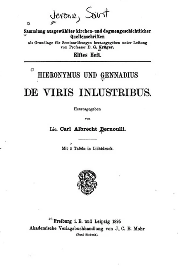 Capa de De viris inlustribus