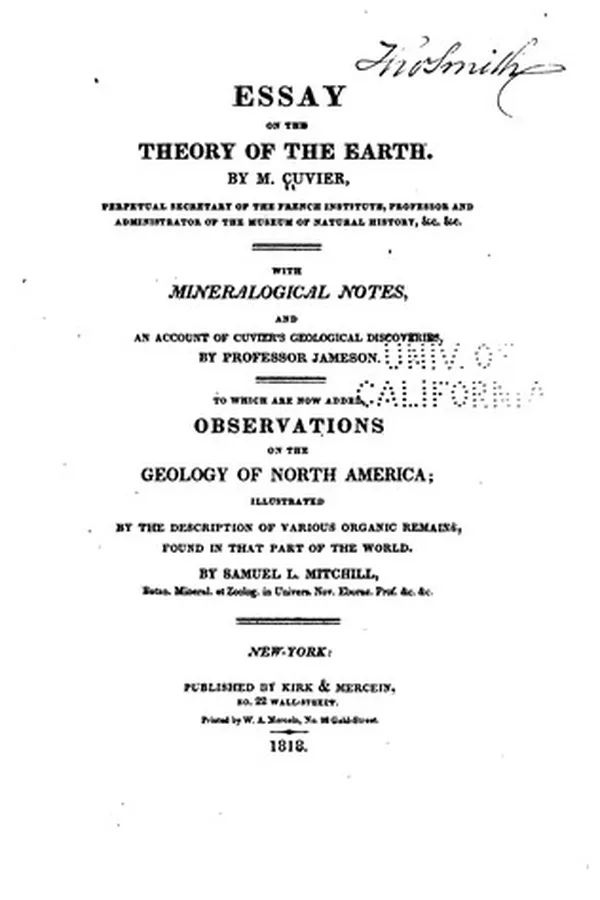 Capa de Essay on the Theory of the Earth