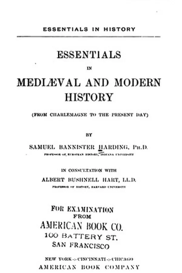 Capa de Essentials in Medieval and Modern History