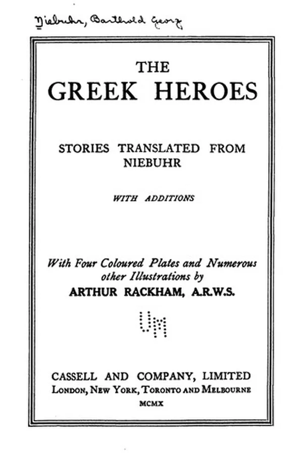 Capa de The Greek Heroes: Stories Translated from Niebuhr, with Additions