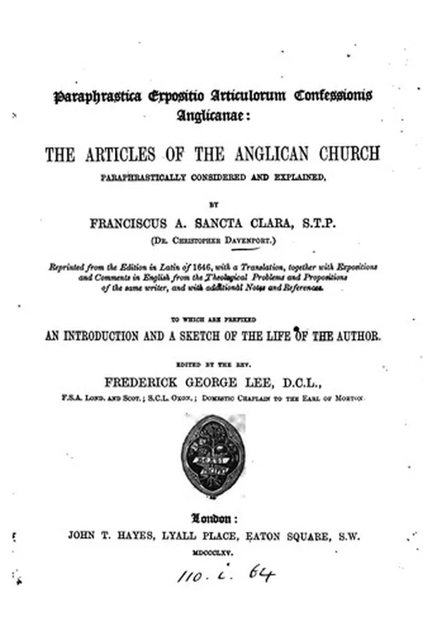 Capa de Paraphrastica expositio articulorum confessionis Anglicanae: The articles of the Anglican church ...