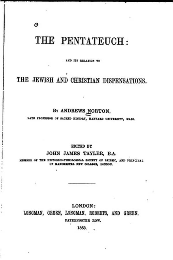 Capa de The Pentateuch and Its Relation to the Jewish and Christian Dispensations