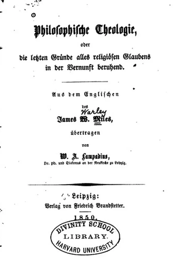Capa de Philosophische Theologie, oder, die letzten Gründe alles religiösen Glaubens ...