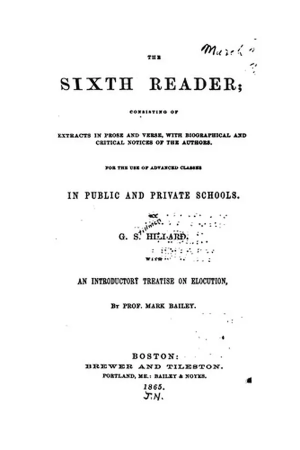Capa de The Sixth Reader: Consisting of Extracts in Prose and Verse, with Biographical and Critical ...