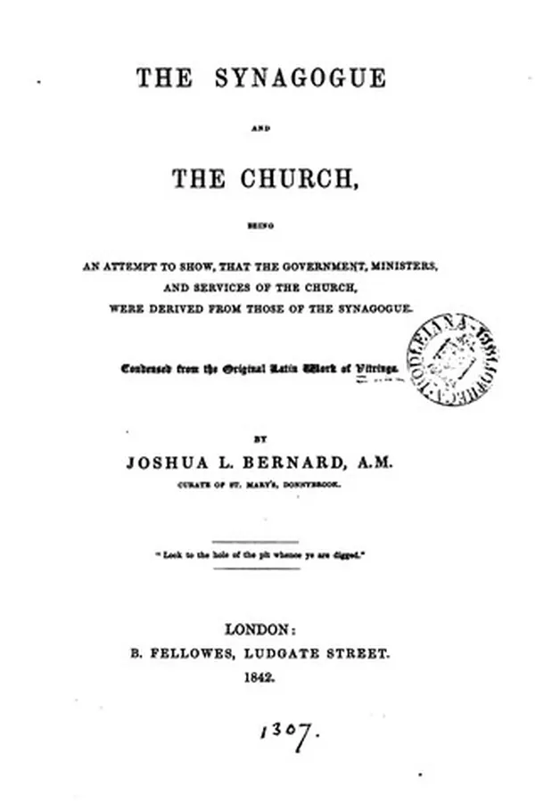 Capa de The synagogue and the Church, being an attempt to show, that the government, ministers, and ...