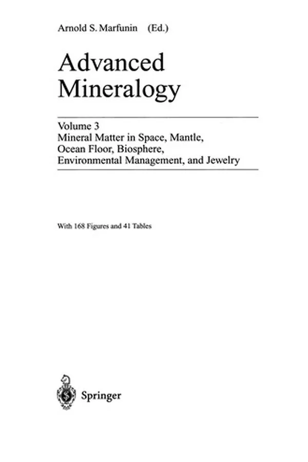 Capa de Advanced Mineralogy