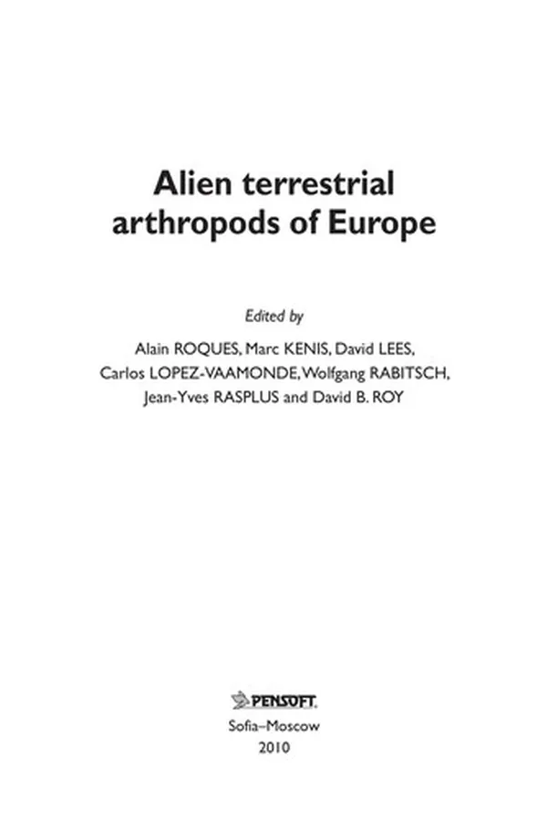 Capa de Alien terrestrial arthropods of Europe
