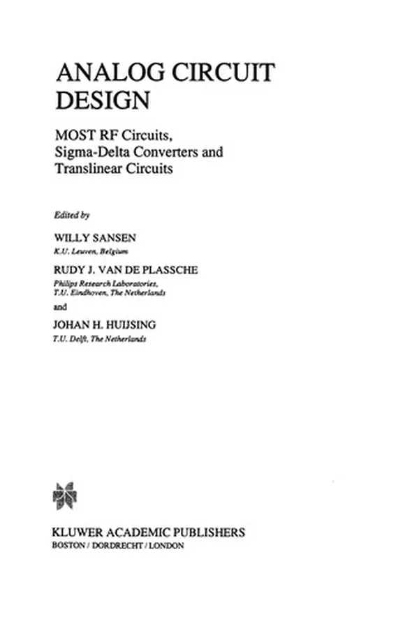 Capa de Analog Circuit Design