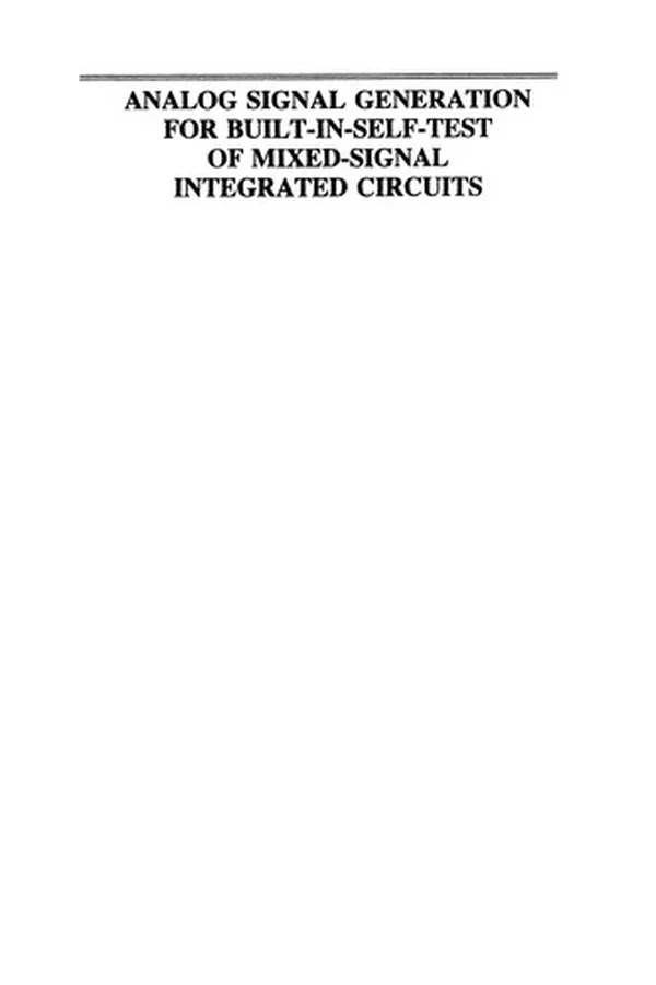 Capa de Analog Signal Generation for Built-In-Self-Test of Mixed-Signal Integrated Circuits