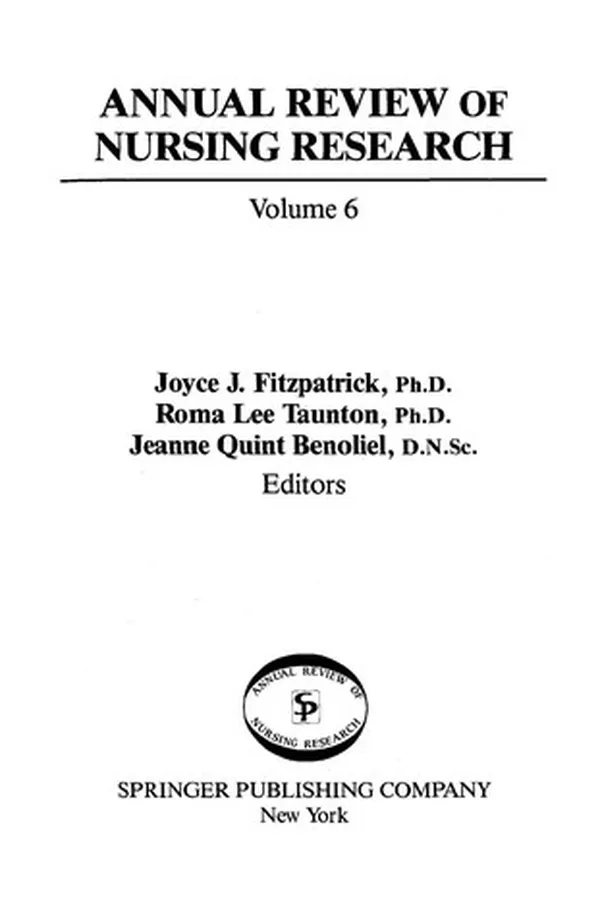 Capa de Annual review of nursing research. Vol. 6, 1988