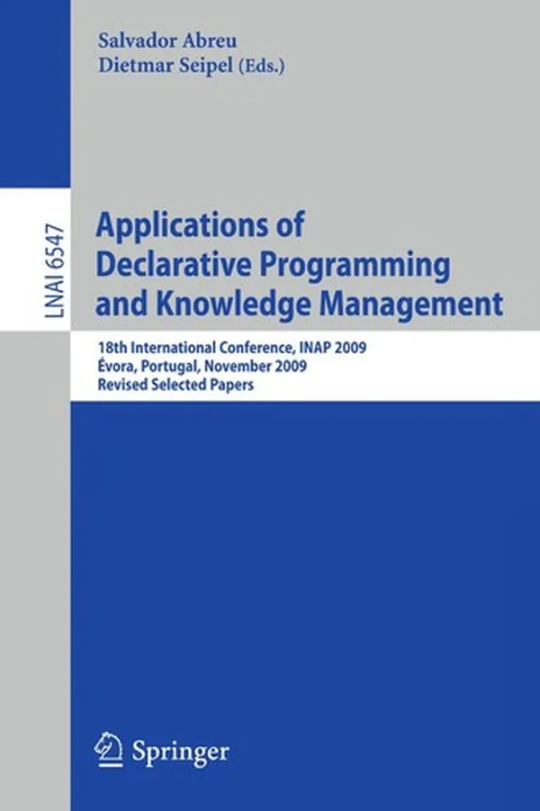 Capa de Applications of Declarative Programming and Knowledge Management