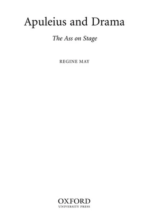 Capa de Apuleius and drama