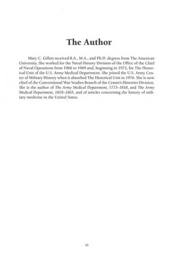Capa de The Army Medical Department 1865-1917