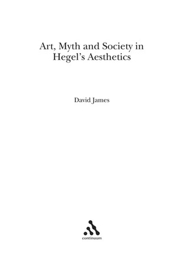 Capa de Art, myth, and society in Hegel's aesthetics