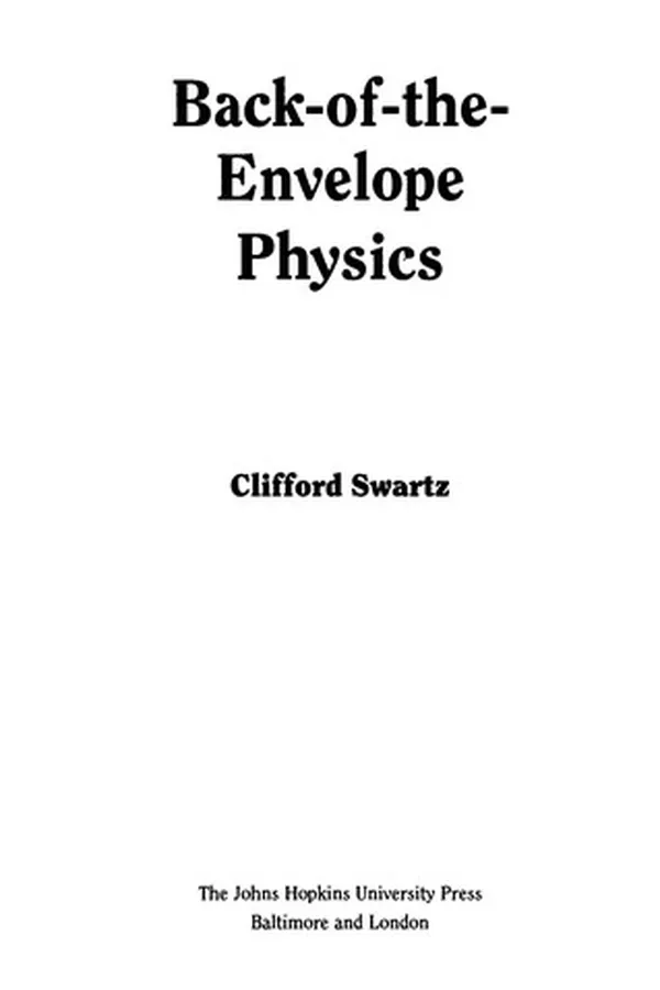 Capa de Back-of-the-envelope physics
