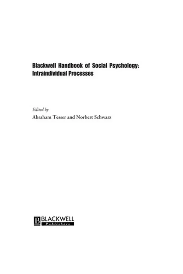 Capa de Blackwell Handbook of Social Psychology
