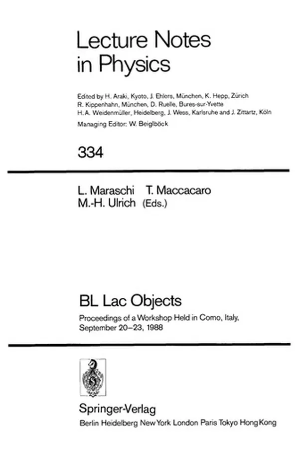 Cover of BL Lac Objects