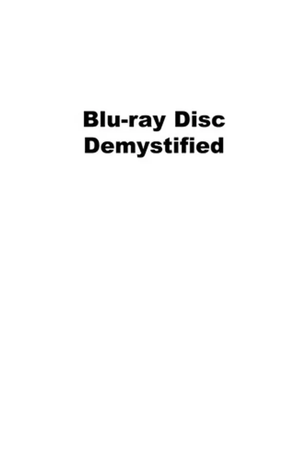 Cover of Blu-ray disc demystified