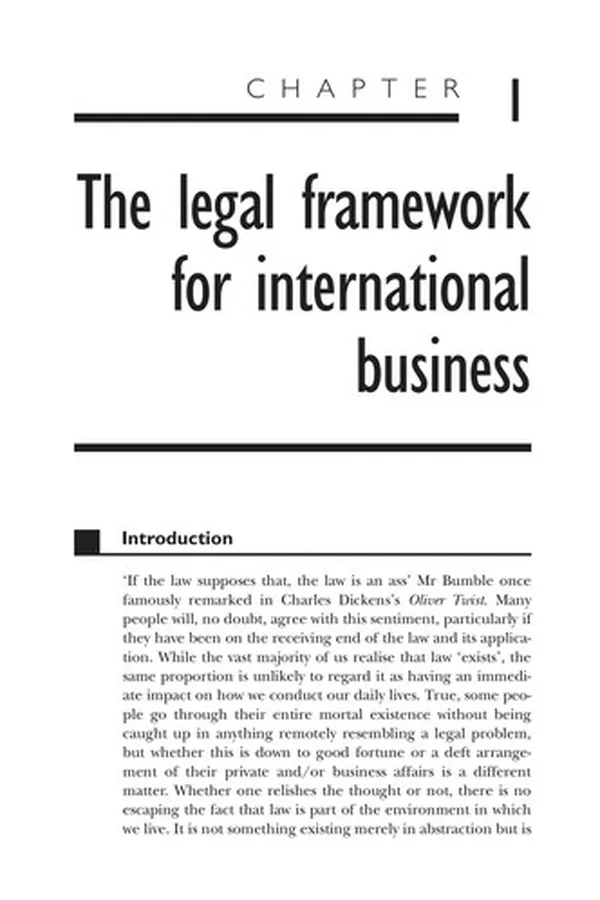 Capa de Business Law in the Global Market Place