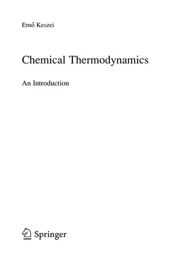 Capa de Chemical Thermodynamics