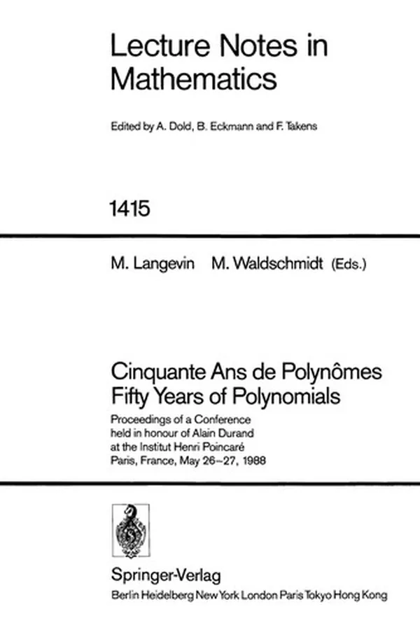 Capa de Cinquante ans de polynômes =