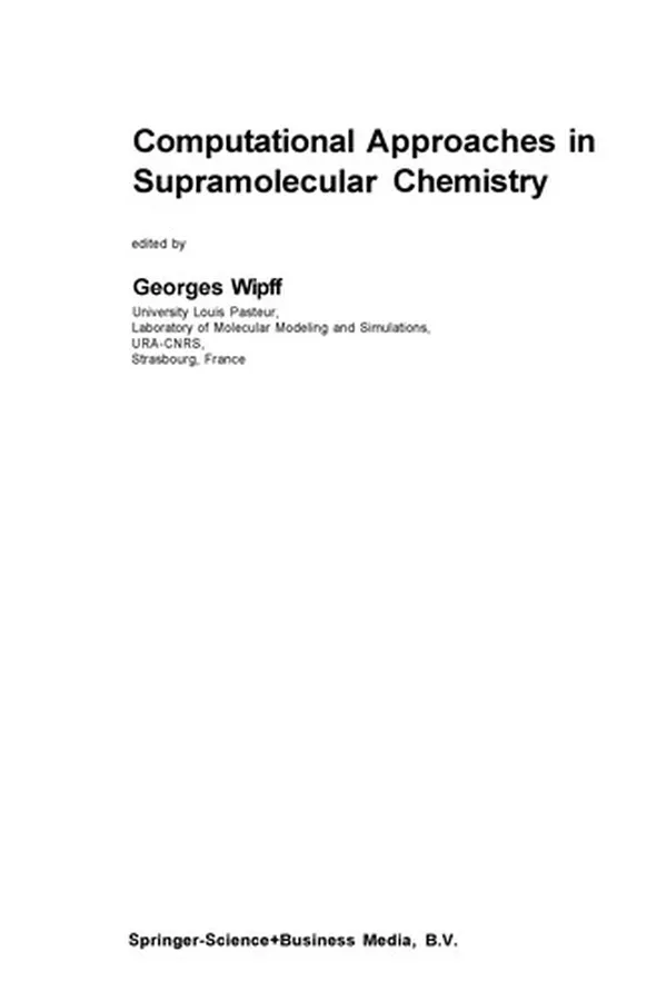 Capa de Computational Approaches in Supramolecular Chemistry