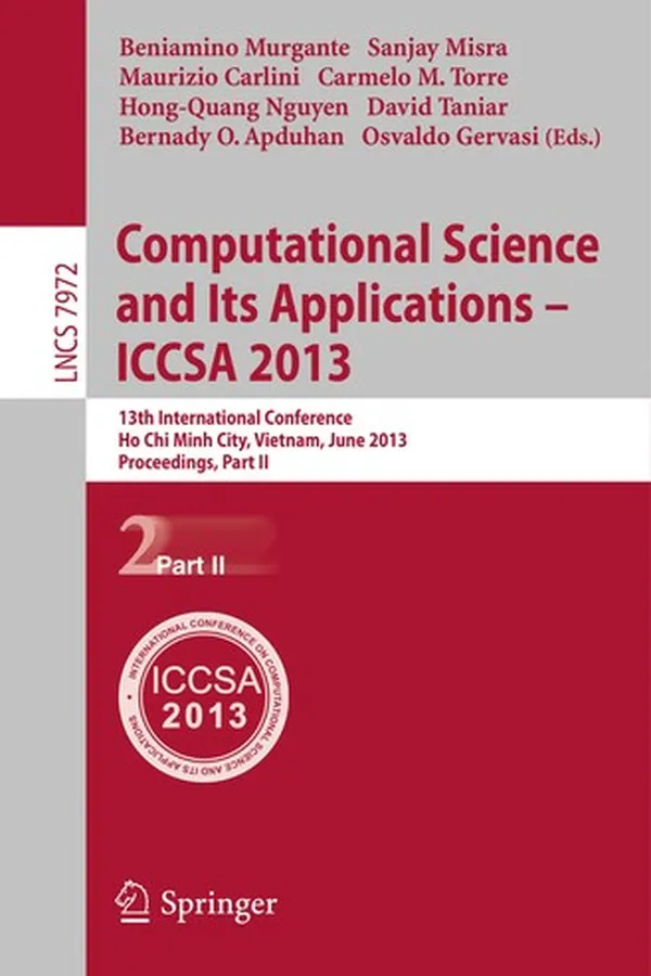 Capa de Computational Science and Its Applications – ICCSA 2013