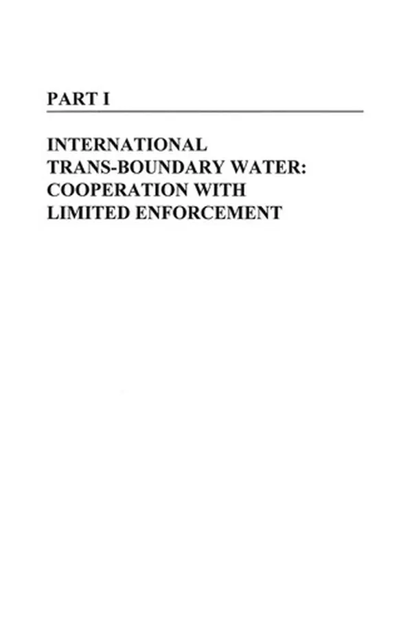 Capa de Conflict and Cooperation on Trans-Boundary Water Resources