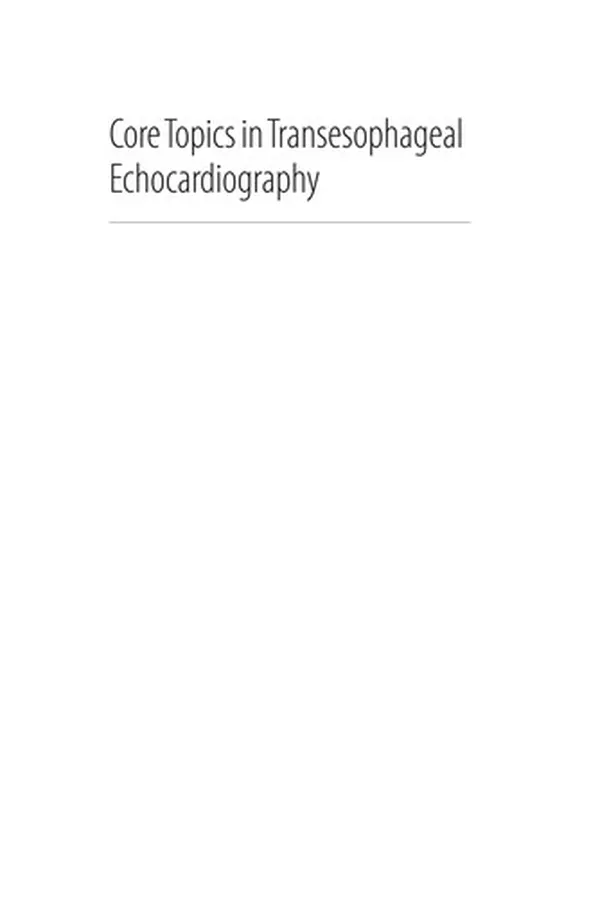 Capa de Core topics in transesophageal echocardiography