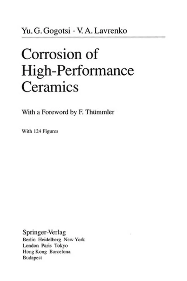 Capa de Corrosion of High-Performance Ceramics