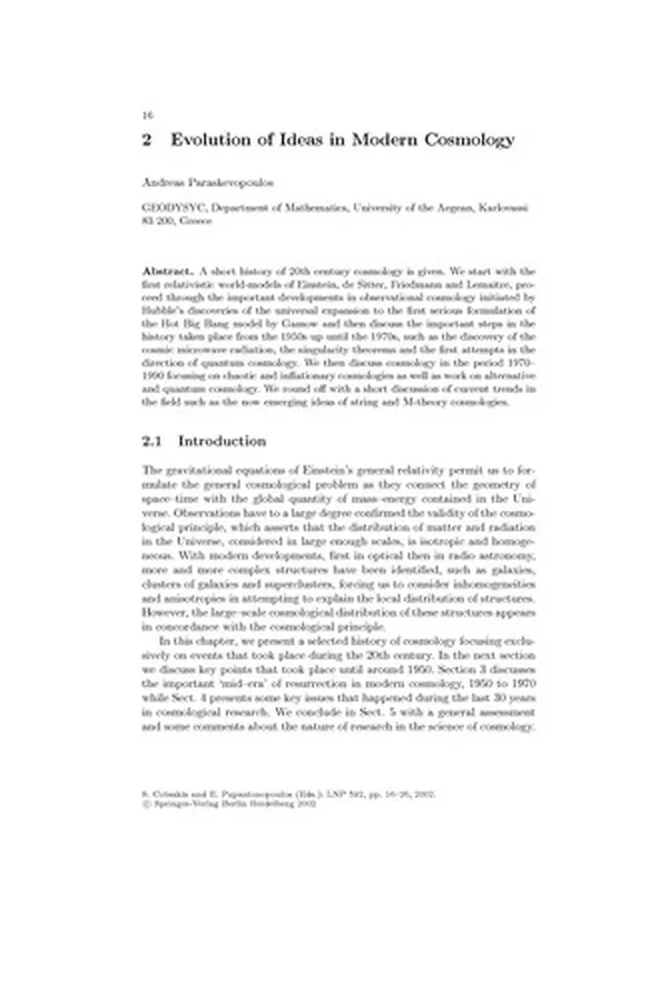 Capa de Cosmological crossroads