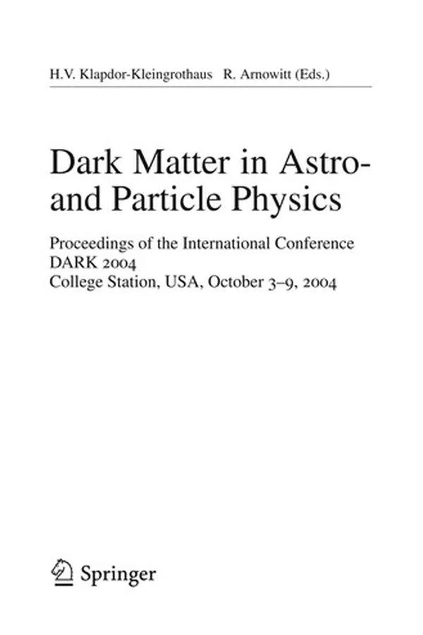 Capa de Dark matter in astro- and particle physics