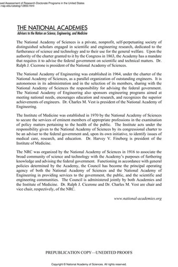 Capa de A data-based assessment of research-doctorate programs in the United States
