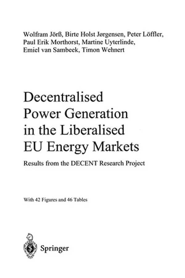 Capa de Decentralised Power Generation in the Liberalised EU Energy Markets
