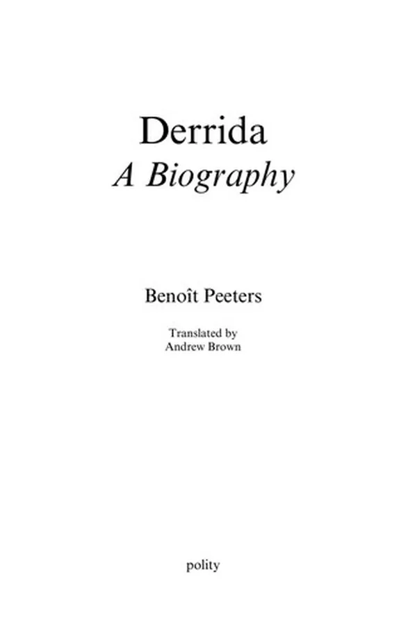 Capa de Derrida