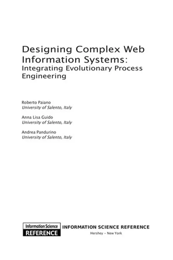 Cover of Designing complex web information systems