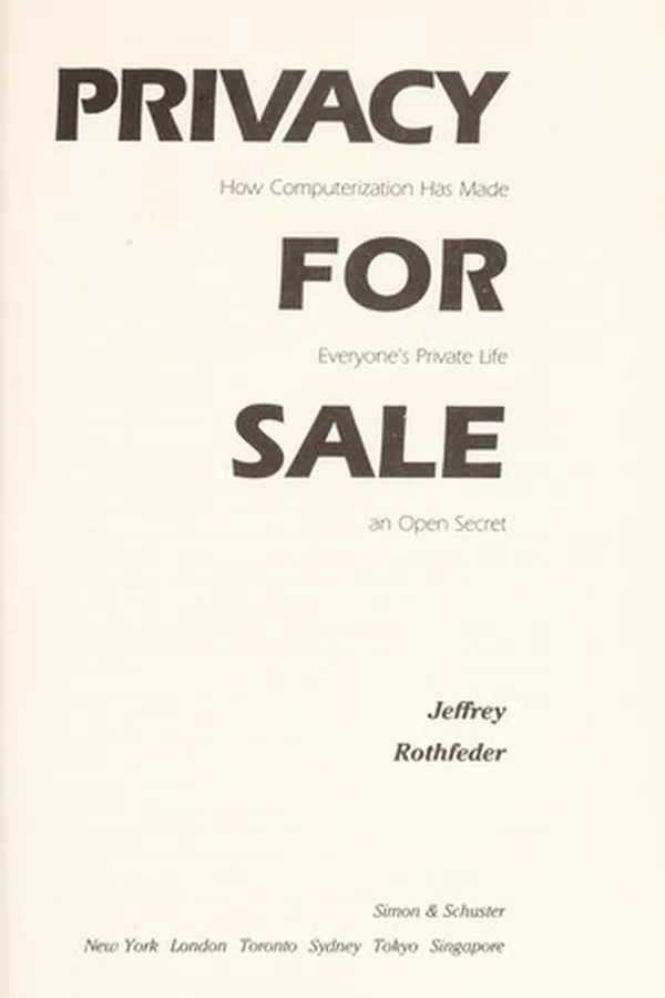 Capa de Privacy for sale