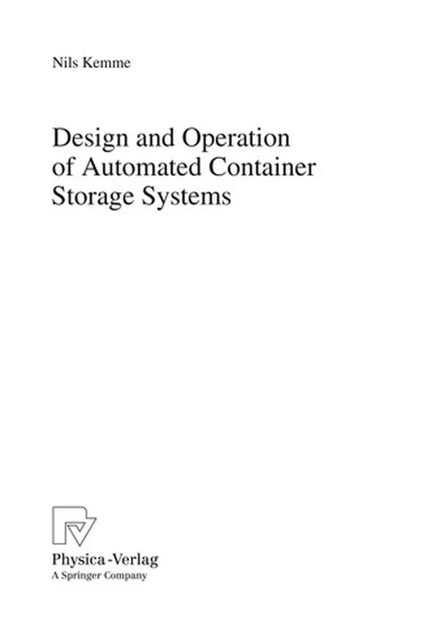 Capa de Design and Operation of Automated Container Storage Systems