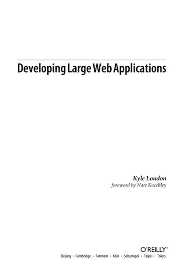 Capa de Developing large web applications