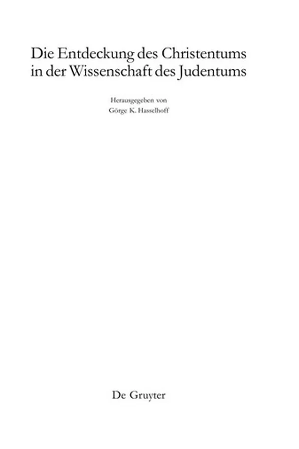 Capa de Die Entdeckung des Christentums in der Wissenschaft des Judentums