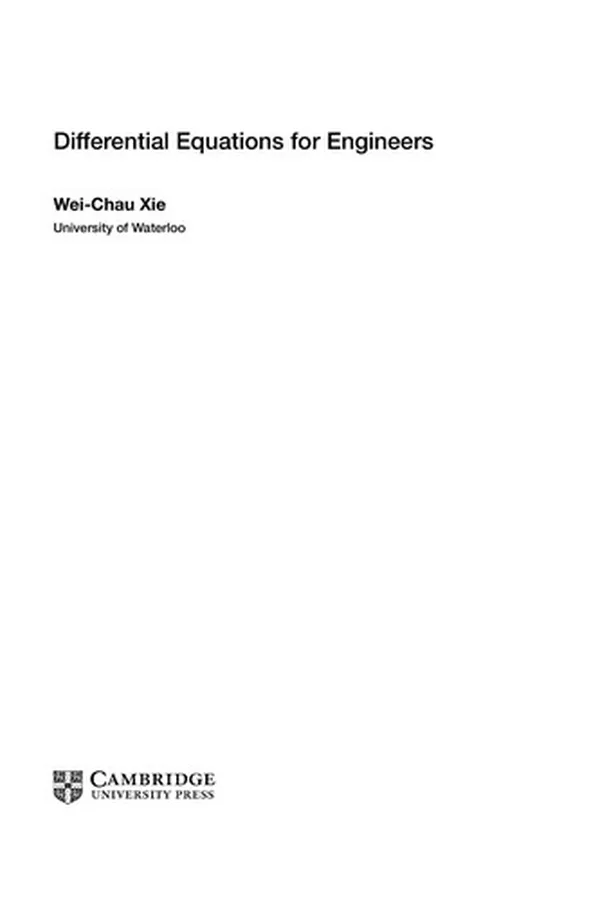 Capa de Differential equations for engineers