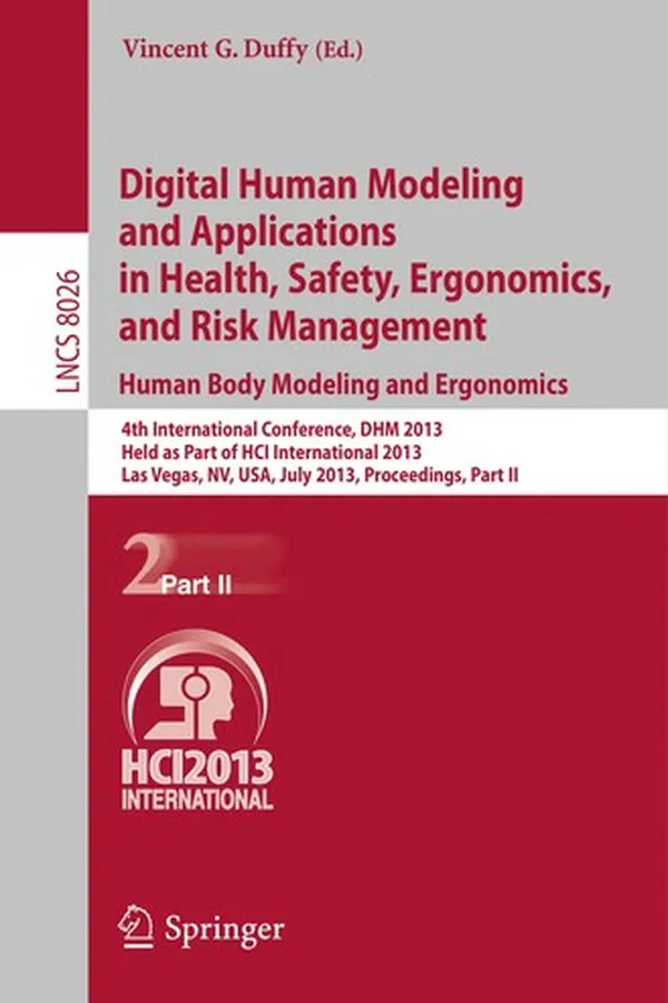 Capa de Digital Human Modeling and Applications in Health, Safety, Ergonomics, and Risk Management. Human Body Modeling and Ergonomics