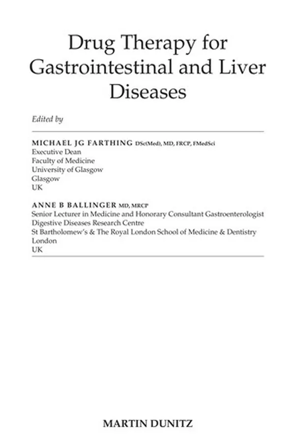 Capa de Drug therapy for gastrointestinal and liver diseases