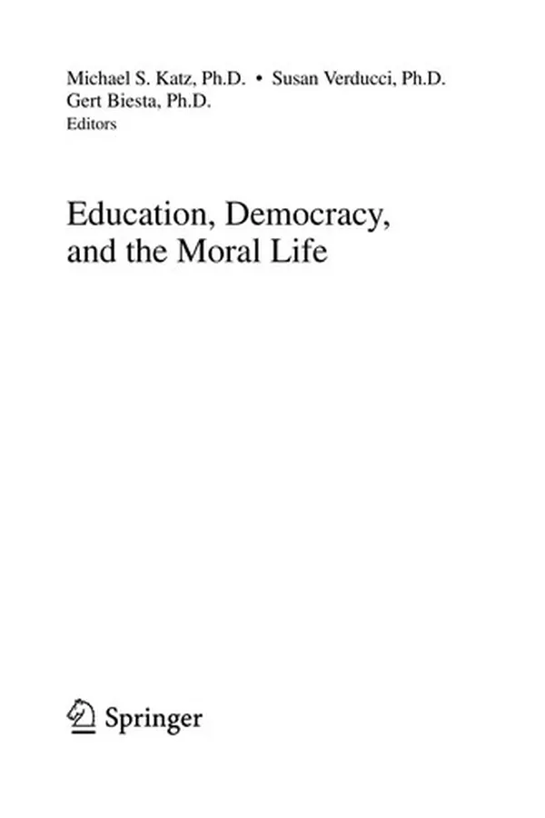 Capa de Education, Democracy, and the Moral Life