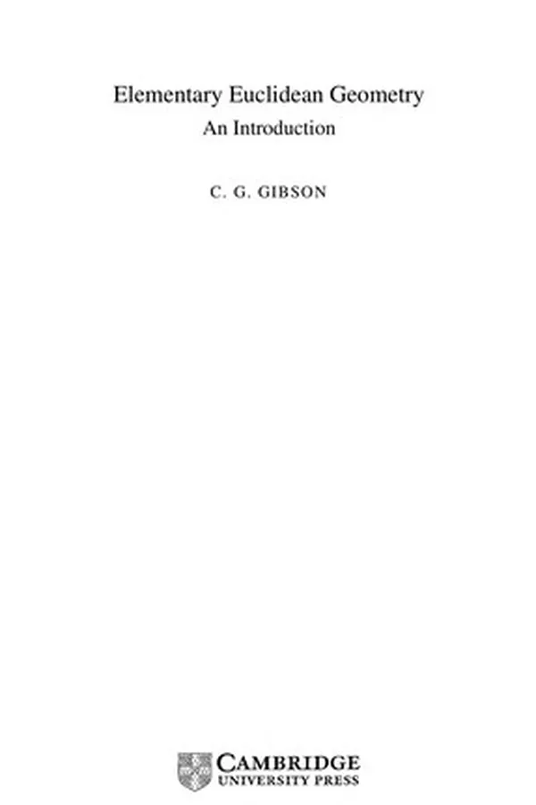 Cover of Elementary Euclidean geometry